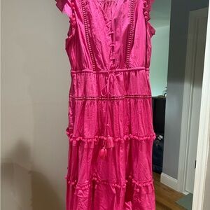 Pink Ruffled J Crew Dress